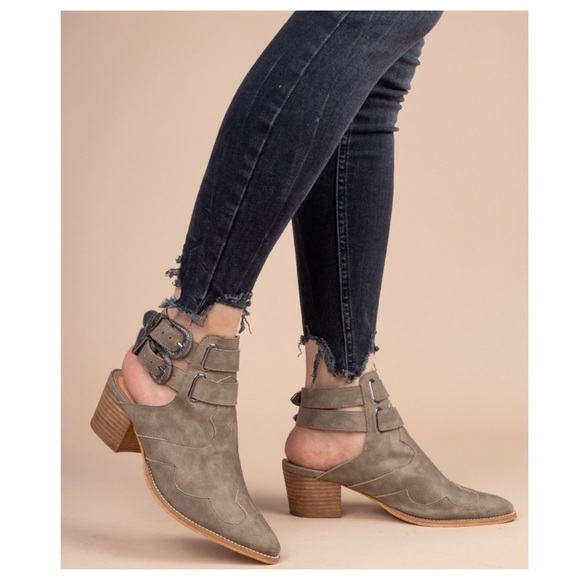 Altair Western Paneled Pointed-Toe Booties - Picture 1 of 9
